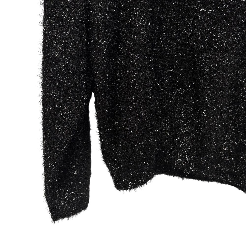 NWT Marant Etoile Black Metallic Tinsel Sayers Glitter Sweater Womens 34 / US 0 - Picture 3 of 11